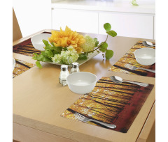 Autumn Forest Trees Place Mats