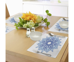 Ethnic Ornament Flower Place Mats