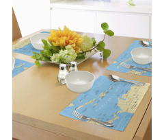 Caribbean Capitals Map Place Mats