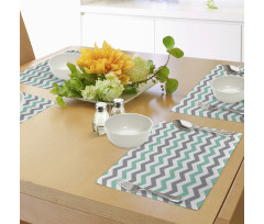 Geometric Wavy Zigzag Place Mats