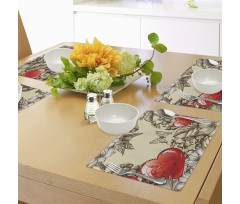 Flowers and Butterfly Place Mats