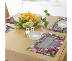 Frame of Fresh Tulips Place Mats