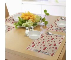 Cartoon Mushrooms Place Mats