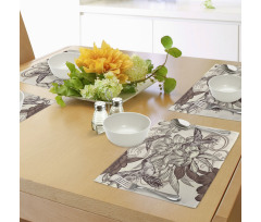 Bird Flowers Pattern Place Mats