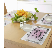 Act Like a Lady Lettering Place Mats