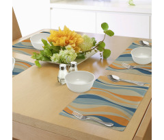 Retro Vibrant Stripes Place Mats