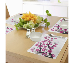 Floral Sakura Tree Place Mats