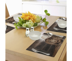 Wooden Folk Robe Hat Place Mats