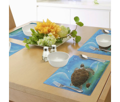 Swimming Turtle Family Place Mats