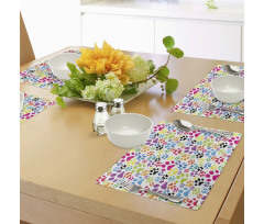 Cartoon Dog Paw Traces Place Mats