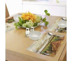 Cloudy Vineyard in Fall Place Mats