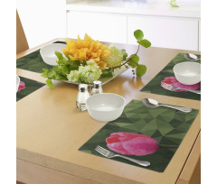 Geometric Tulip on Mosaic Place Mats