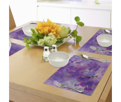 Violet Toned Triangles Place Mats