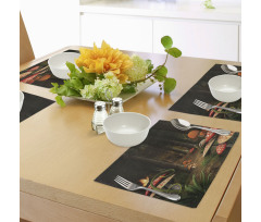 Mushrooms Dark Forest Place Mats