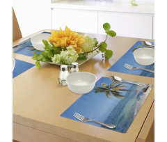 Image of a Single Palm Tree Place Mats