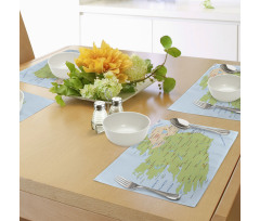 Irish Region European Place Mats