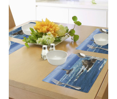 Daytime Wavy Rocky Sea Place Mats