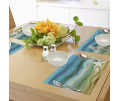 Modern Waves Starfish Place Mats