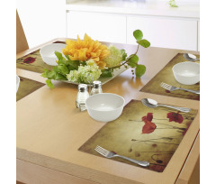 Poppy Flowers Bohemian Place Mats