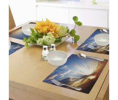 Sunbeams in Sky Scenery Place Mats