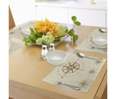 Compass Nautical Retro Place Mats