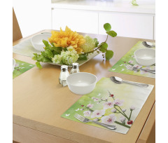 Blossoms Ladybugs Spring Place Mats