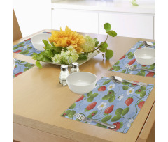 Strawberry Daisy Retro Place Mats