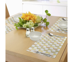 Sketched Stamp Minimal Place Mats