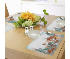 Orchids Blossoms Floral Place Mats