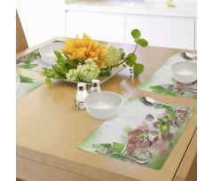 Orchids Blossoms Leaves Place Mats