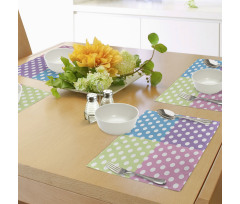 Polka Dots Patchwork Place Mats