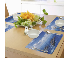 Jumping Dolphins in Sky Place Mats