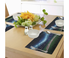 Baseball Stadium Night Place Mats