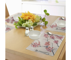 Vintage Sakura Flowers Place Mats