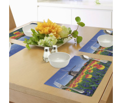 Blooming Tulip Windmill Place Mats