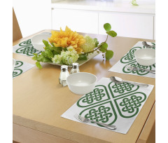 Monochrome Clover Art Place Mats