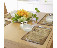 Old Paper Treasure Map Place Mats