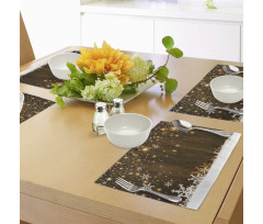 Wood and Snowflakes Place Mats