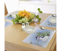 Snowman and Tree Place Mats