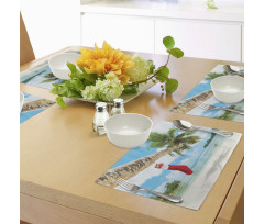 Beach Xmas Stockings Place Mats