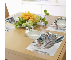 Contour Feather Fashion Place Mats