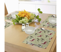 Damask Design Pattern Place Mats