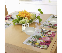 Rustic Home Rose Flowers Place Mats