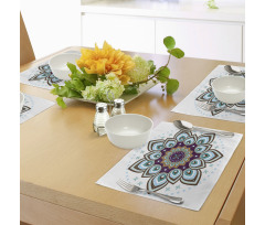 Boho Blooming Flower Place Mats