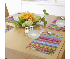 90's Retro Art Ethnic Place Mats