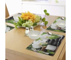 Orchids Stones Nature Place Mats