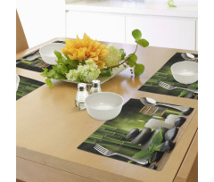 Hot Rocks Candles Bamboos Place Mats