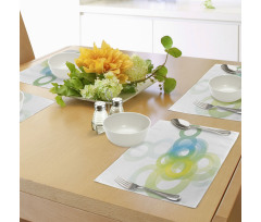 Modern Ombre Circle Place Mats