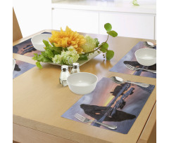 Sunset Sea Stacks Beach Place Mats