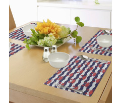 Crabs on Striped Place Mats